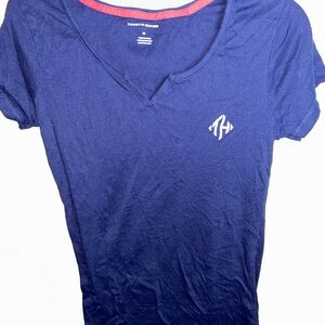Tommy Hilfiger Women's Navy V-Neck Tee